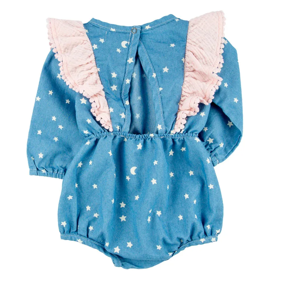 Ingrid Bubble Romper Nordic Sky