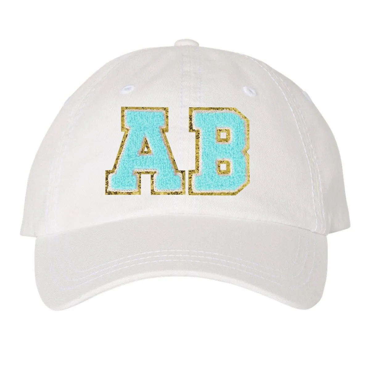 Initialed Letter Patch Baseball Hat