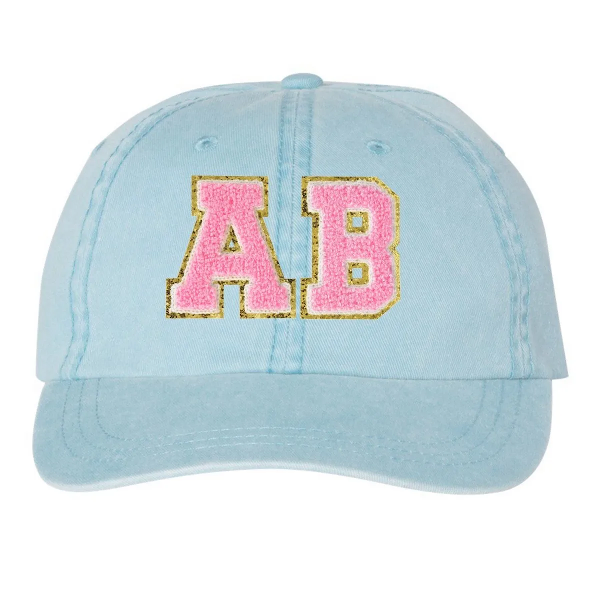 Initialed Letter Patch Baseball Hat