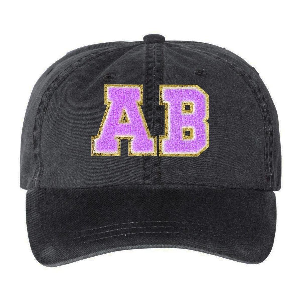 Initialed Letter Patch Baseball Hat