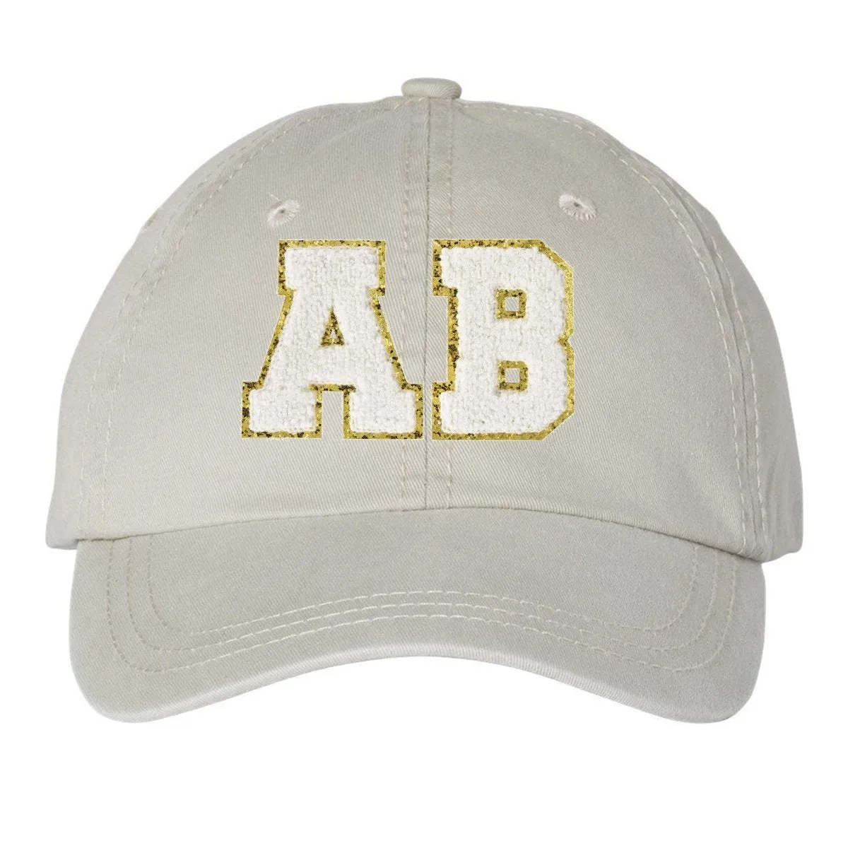 Initialed Letter Patch Baseball Hat