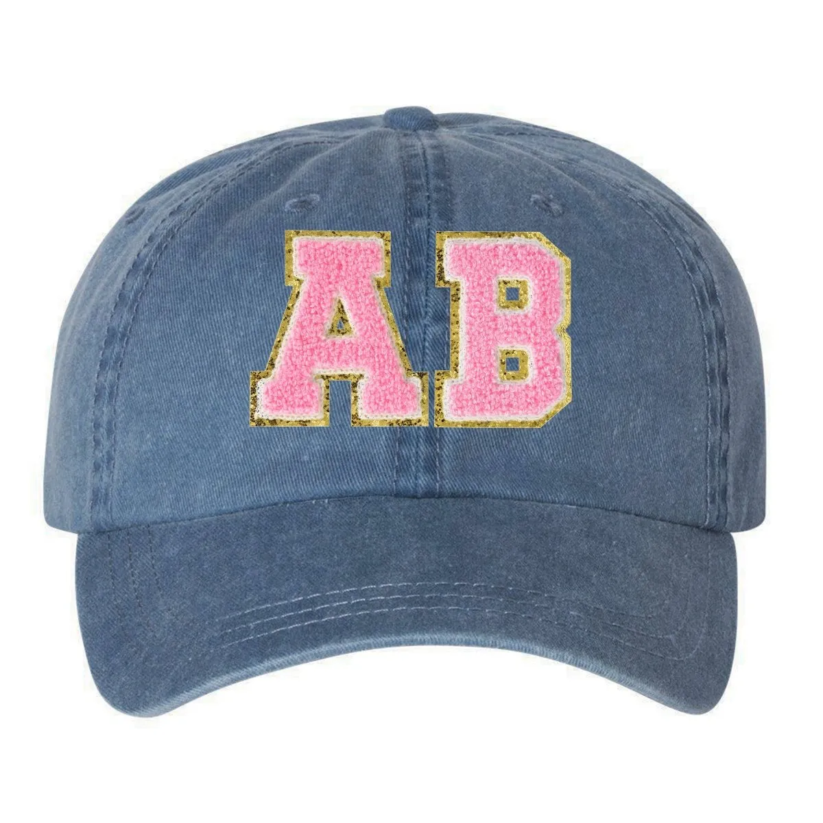 Initialed Letter Patch Baseball Hat