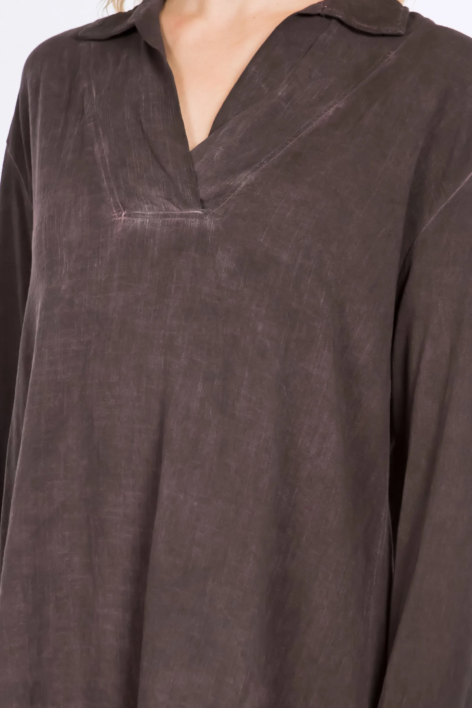 Inverted Pleat Collared Tunic