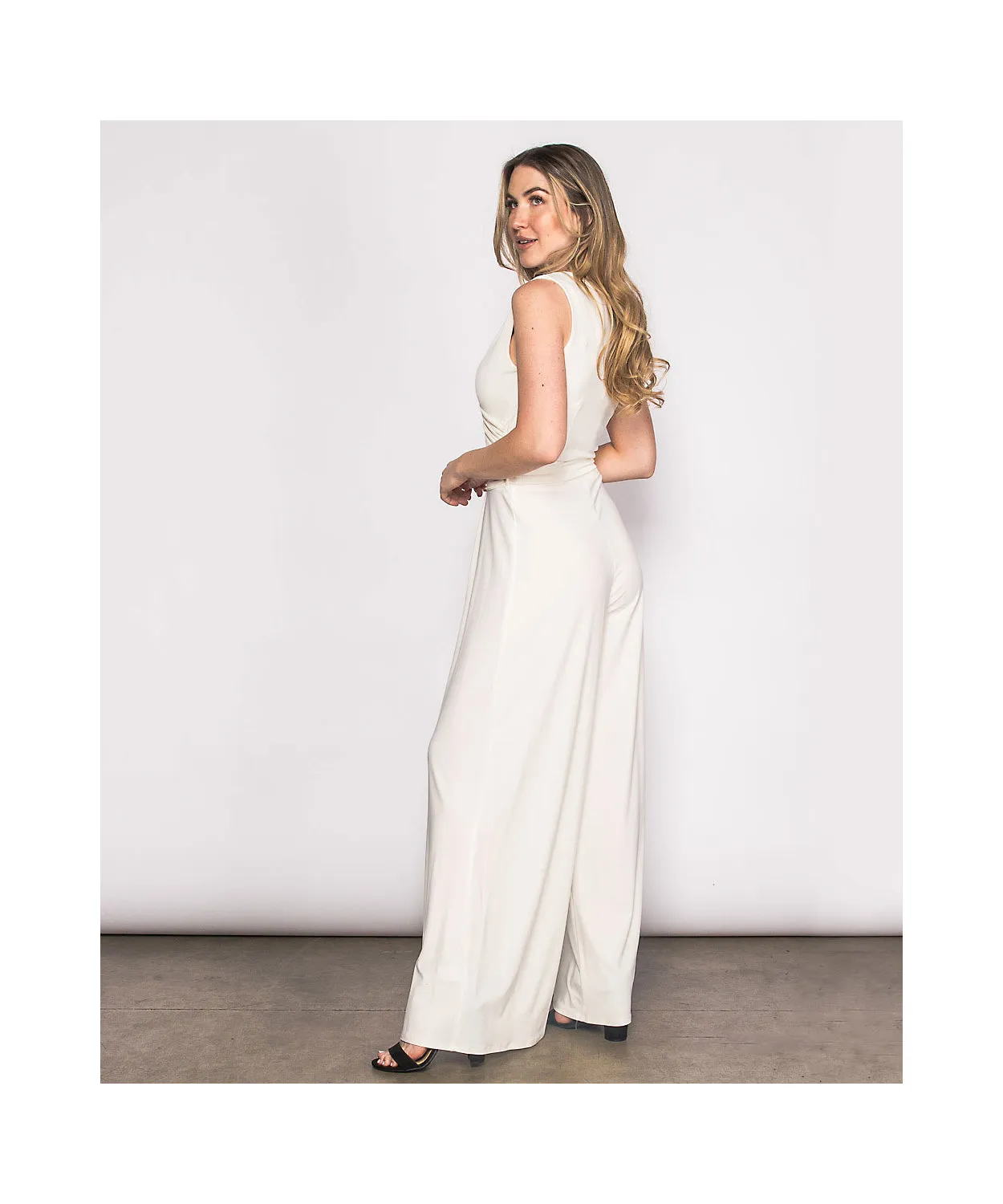 Ivory Surplice Jumpsuit