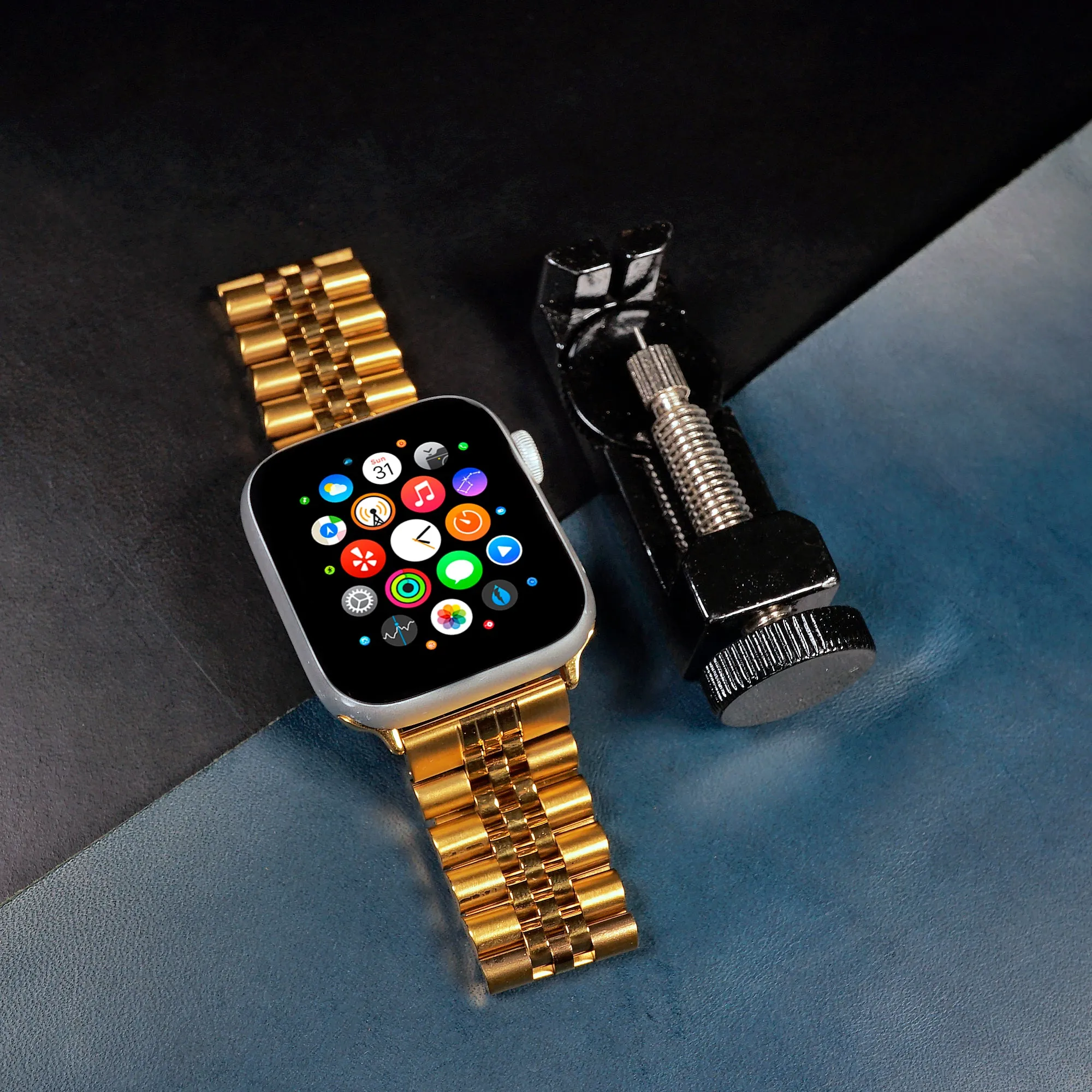 Jubilee Metal Strap in Yellow Gold (Apple Watch)