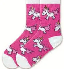 K Bell Girls Unicorn Crew Sock