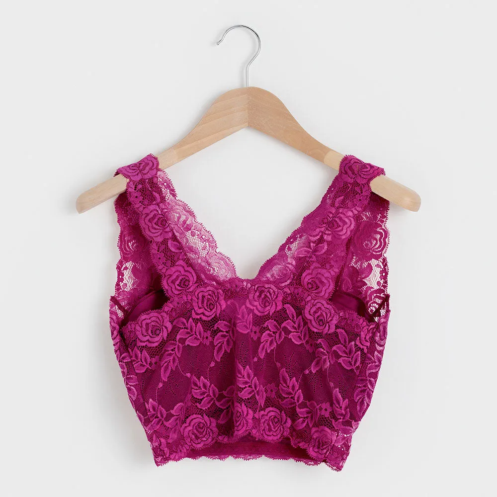 Lace Overlay Bra