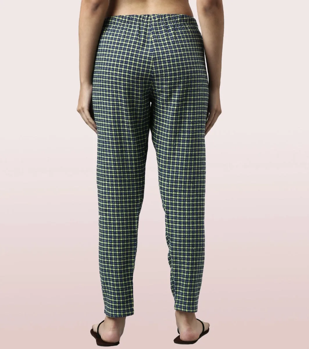 Lazy Pant Set | Cotton Flannel Woven Shirt And Pant Set