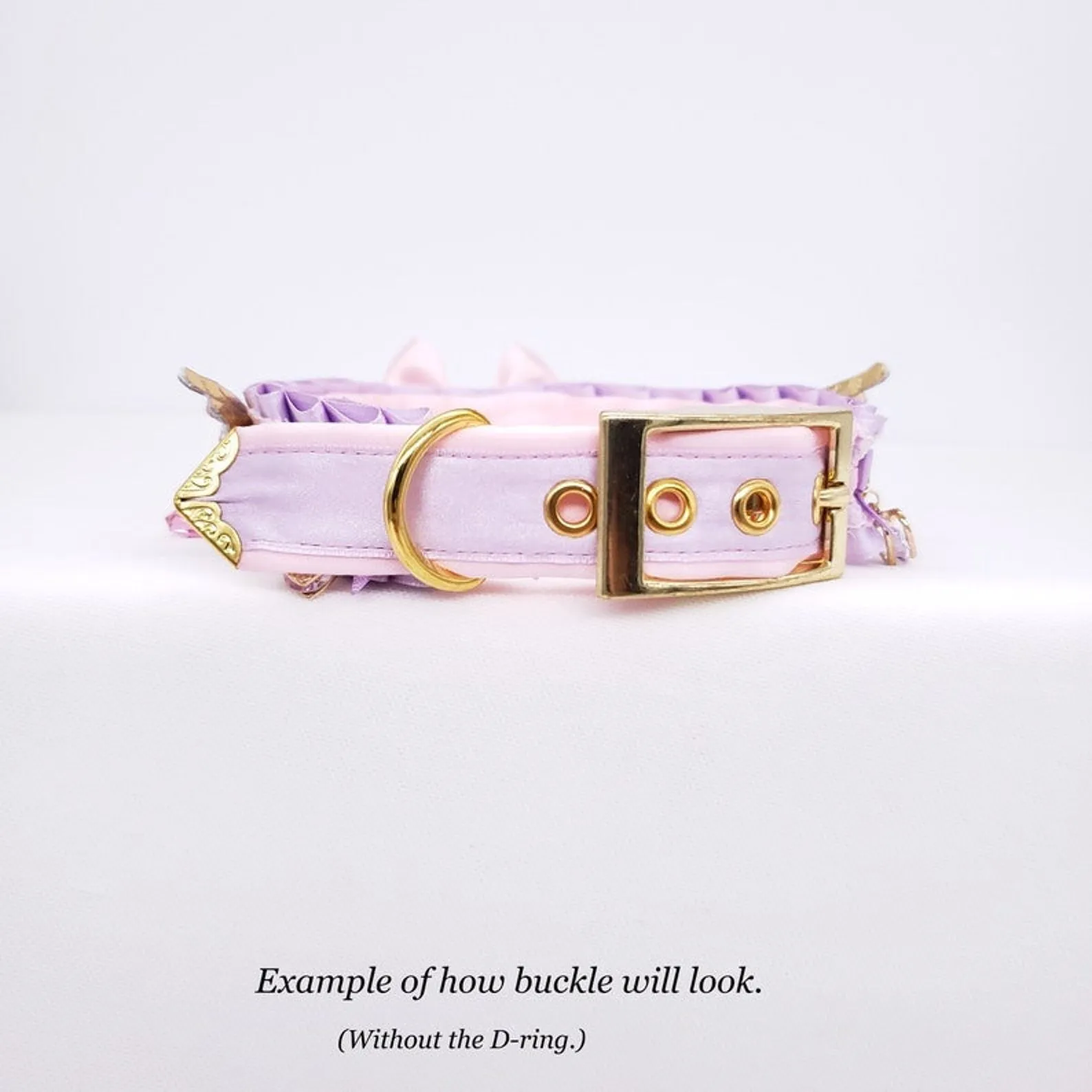 Lilac, Gold and White Bunny Pet Play Collar