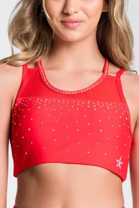 Liza Sports Bra in Red