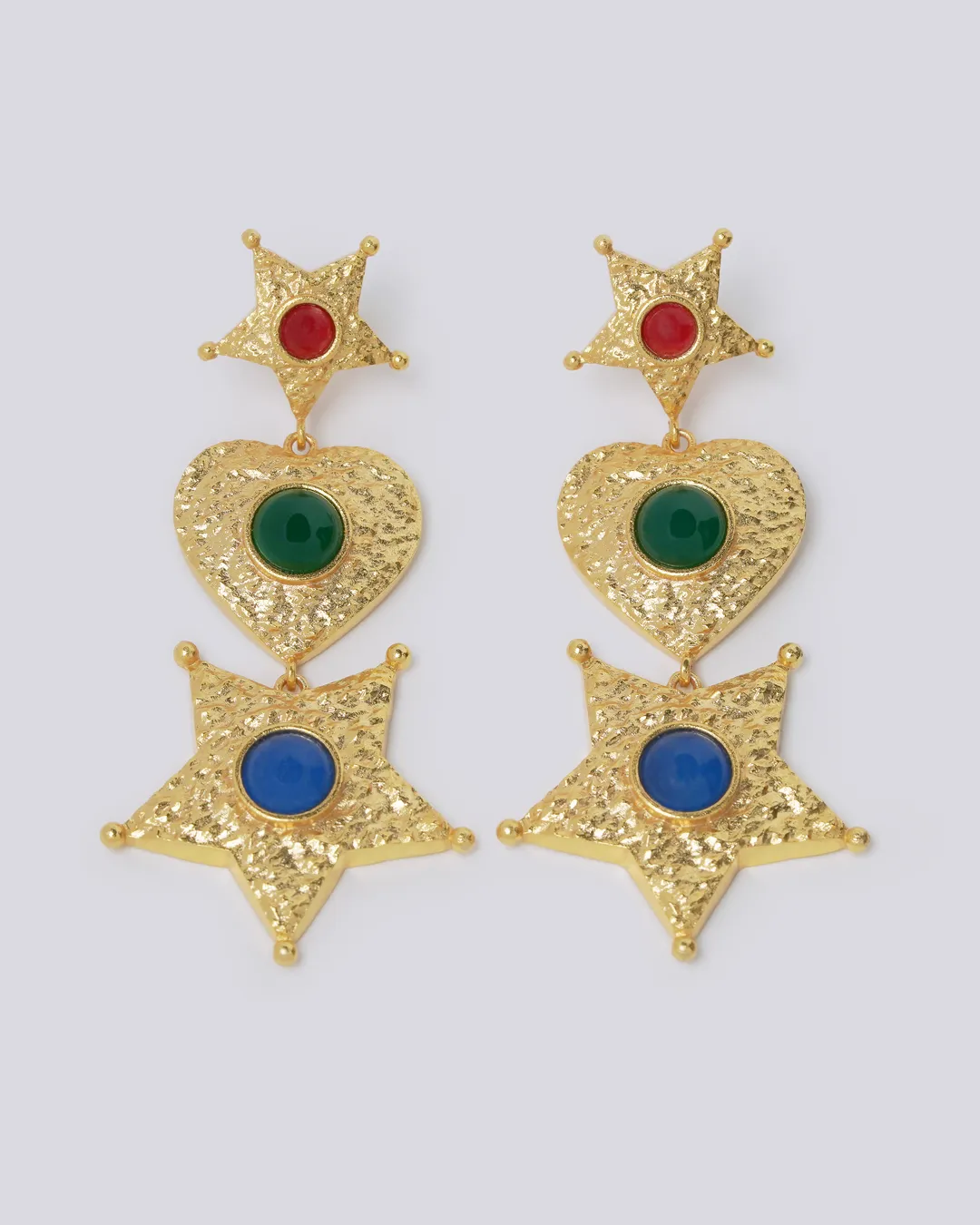 Long Sheriff Star Earrings