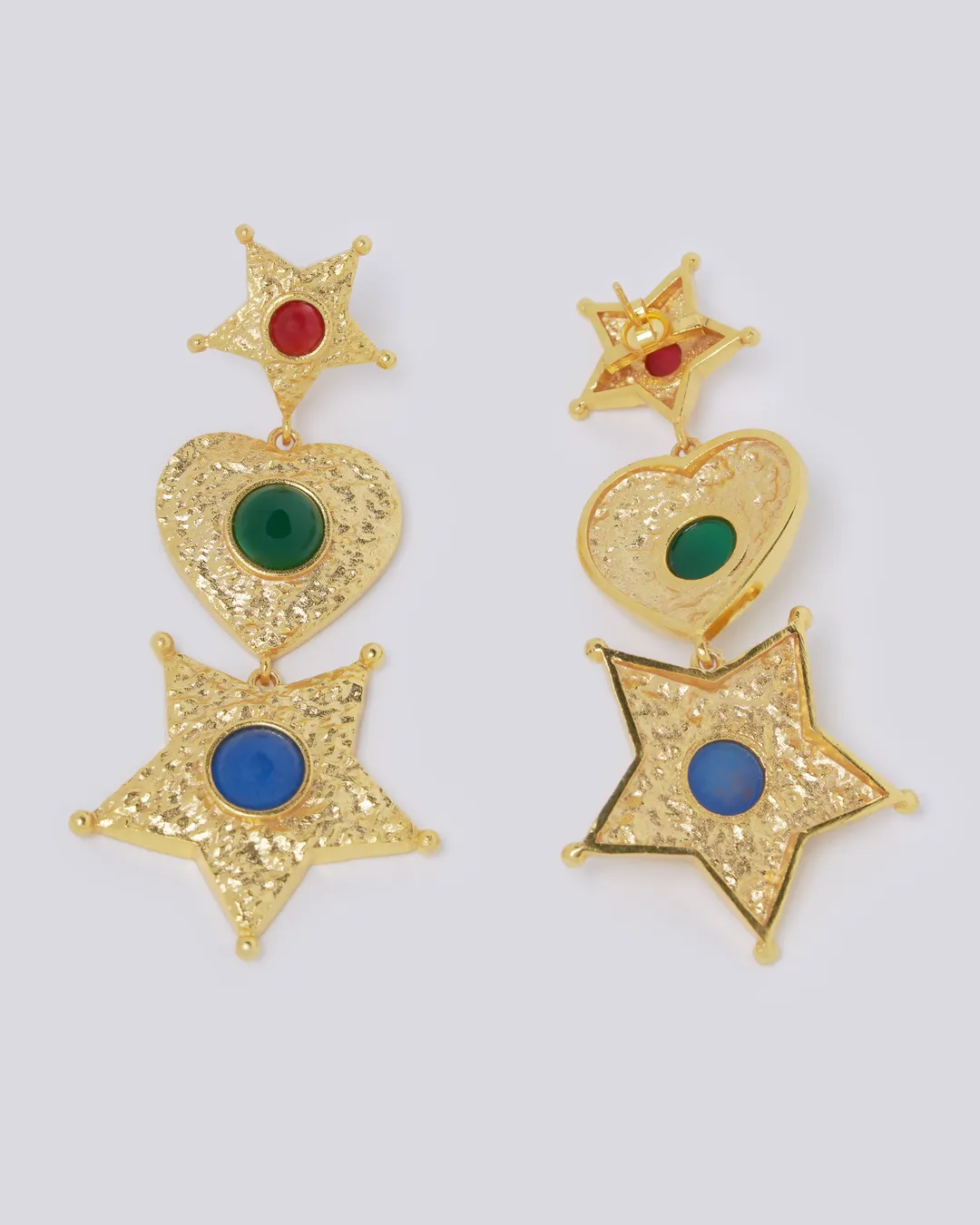 Long Sheriff Star Earrings