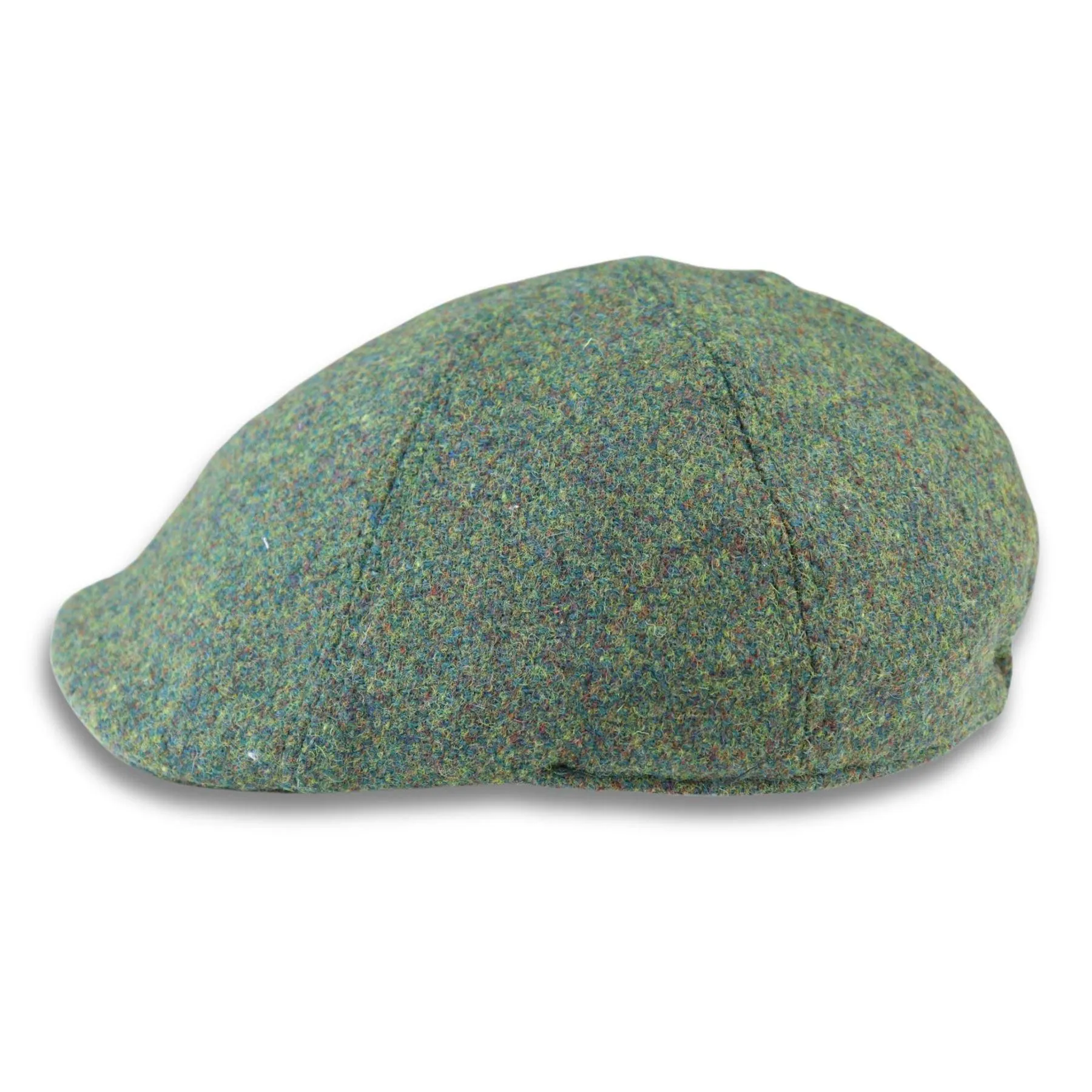 Men's Duckbill Cap Wool Blend Green Plain Solid Gatsby Peaked Ivy 6 Panel Hat