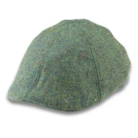 Men's Duckbill Cap Wool Blend Green Plain Solid Gatsby Peaked Ivy 6 Panel Hat