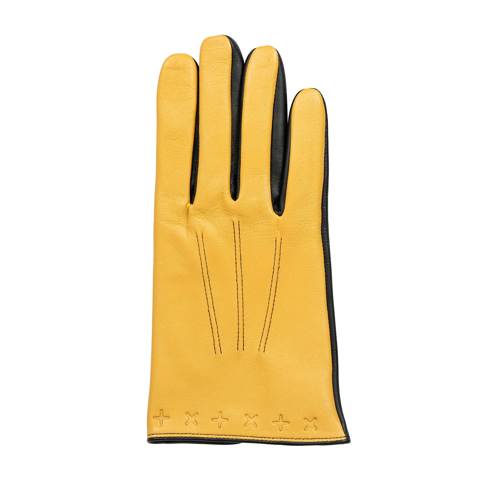 Men's The Suited Racer Touchscreen Three-Point Leather Gloves