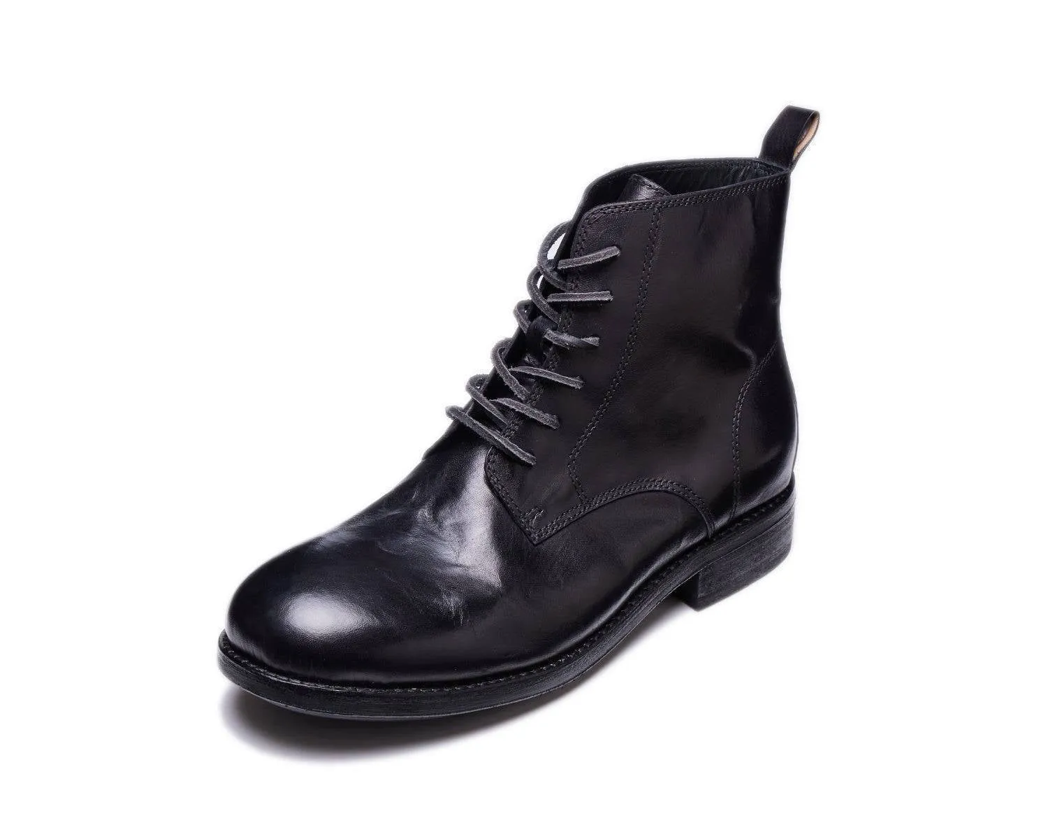 Men's Vintage-Style Leather Trench Boots | Durable Skin Boots for Outdoor Wear