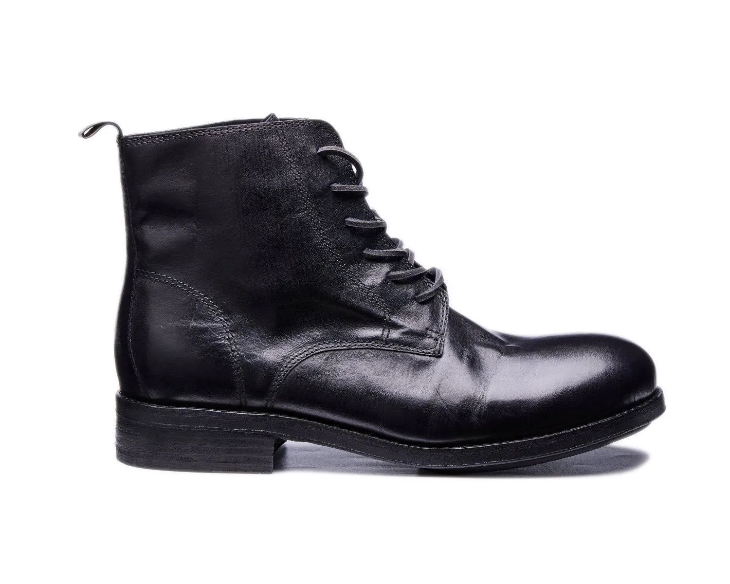 Men's Vintage-Style Leather Trench Boots | Durable Skin Boots for Outdoor Wear