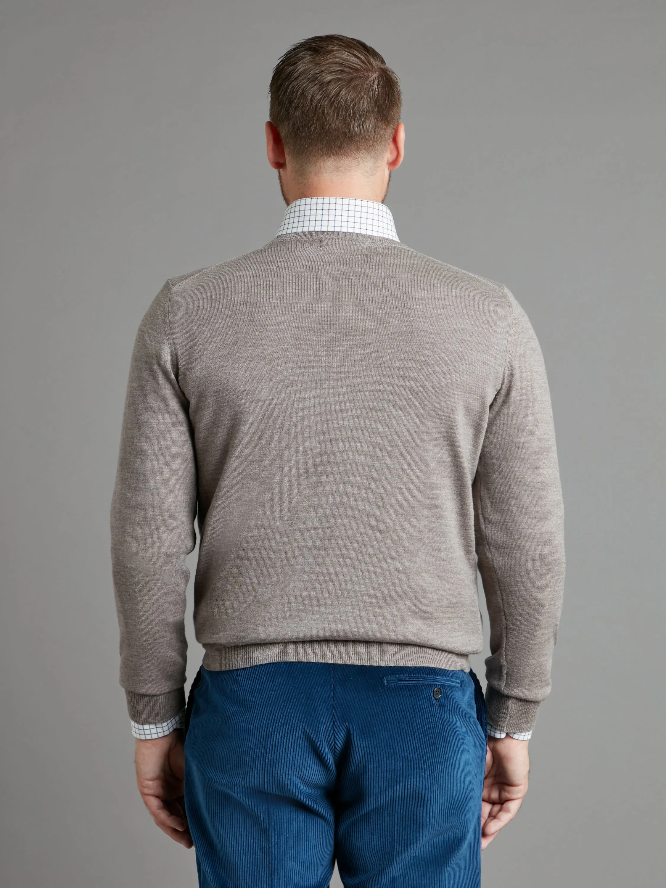 Merino Crew Neck Sweater - Mushroom