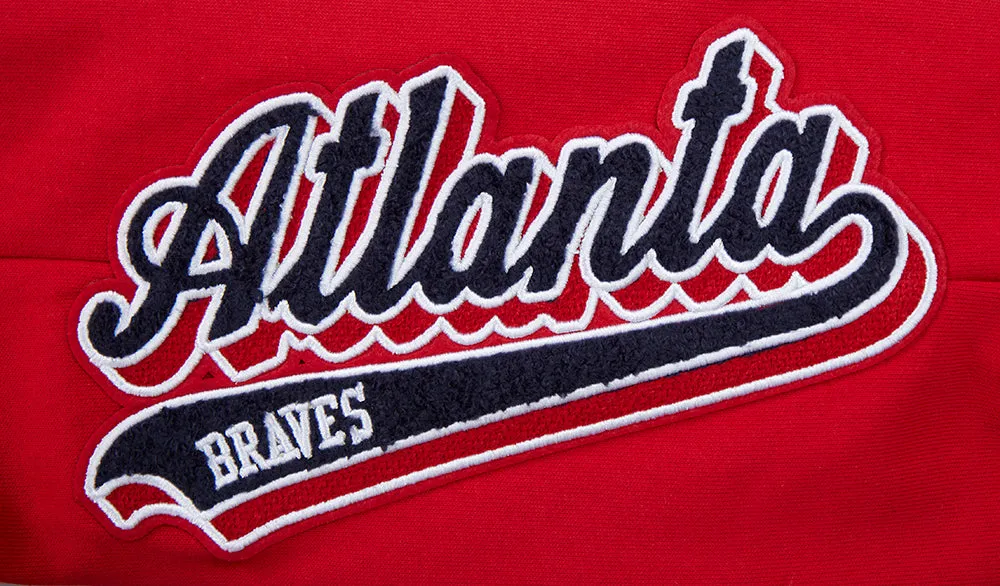 MLB ATLANTA BRAVES SCRIPT TAIL MEN'S RIB FLC SWEATPANT (RED/MIDNIGHT NAVY/RED)