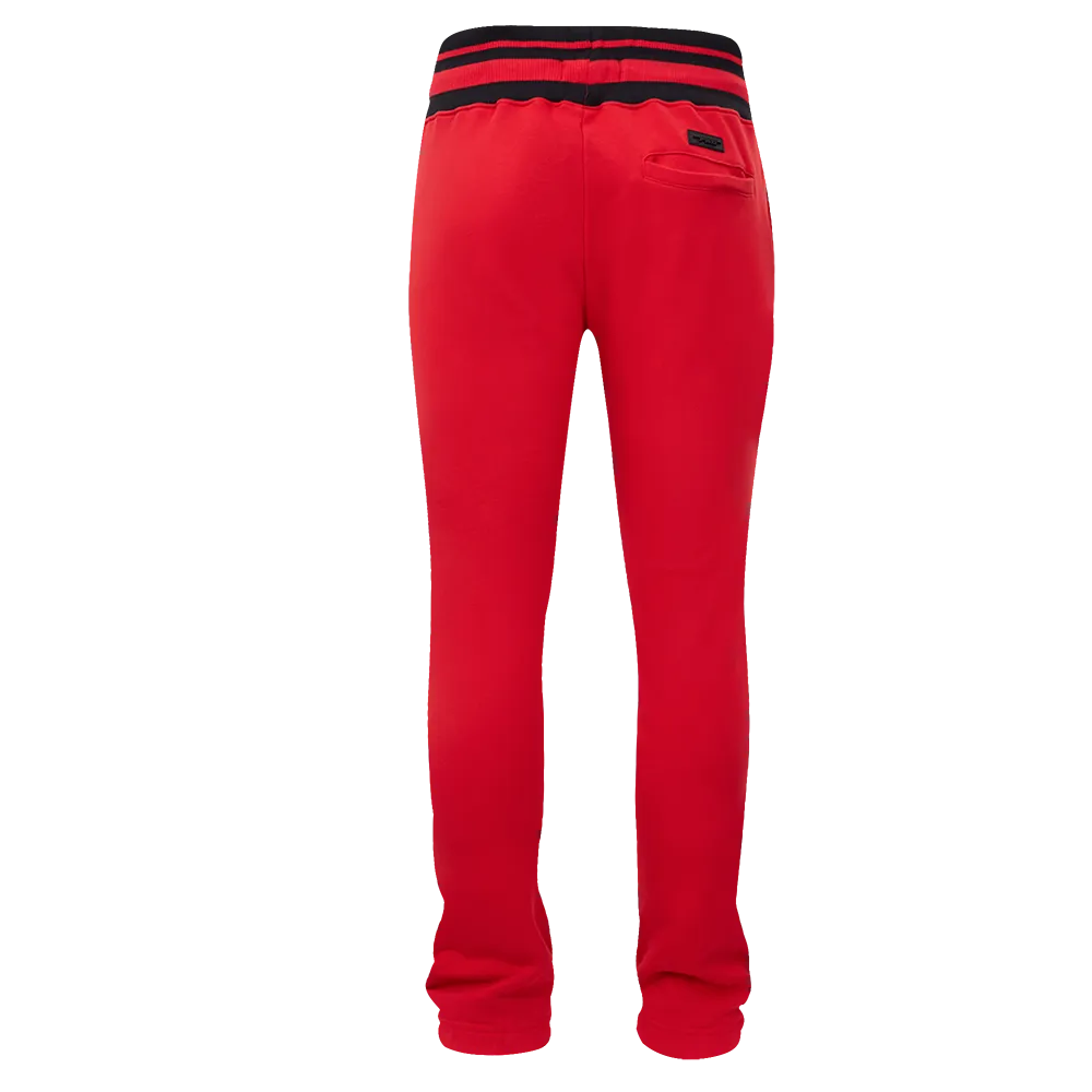 MLB ATLANTA BRAVES SCRIPT TAIL MEN'S RIB FLC SWEATPANT (RED/MIDNIGHT NAVY/RED)