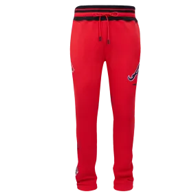 MLB ATLANTA BRAVES SCRIPT TAIL MEN'S RIB FLC SWEATPANT (RED/MIDNIGHT NAVY/RED)