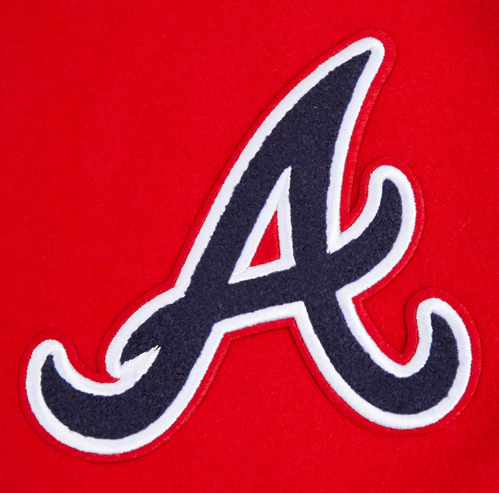 MLB ATLANTA BRAVES SCRIPT TAIL MEN'S RIB WOOL VARSITY (RED/WHITE/MIDNIGHT NAVY)