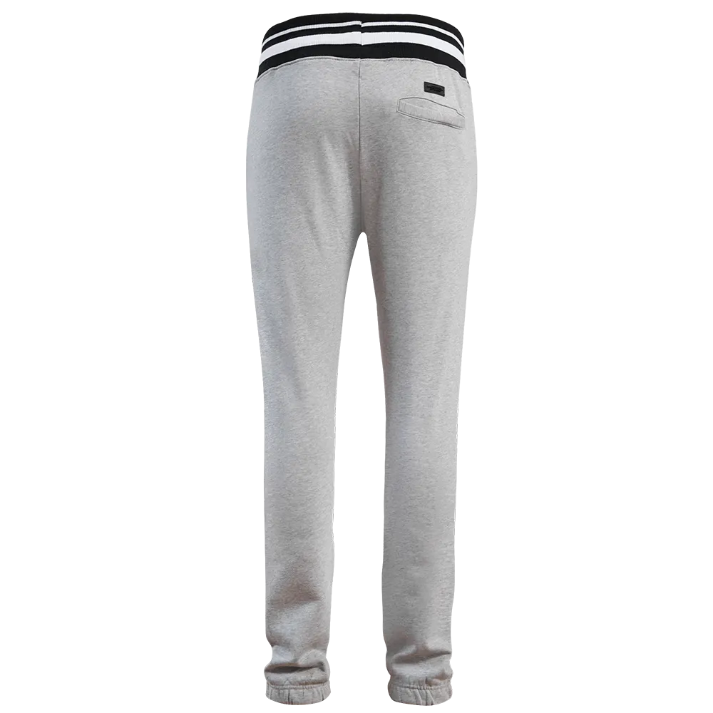 MLB BALTIMORE ORIOLES SCRIPT TAIL MEN'S RIB FLC SWEATPANT (HEATHER GRAY/BLACK)