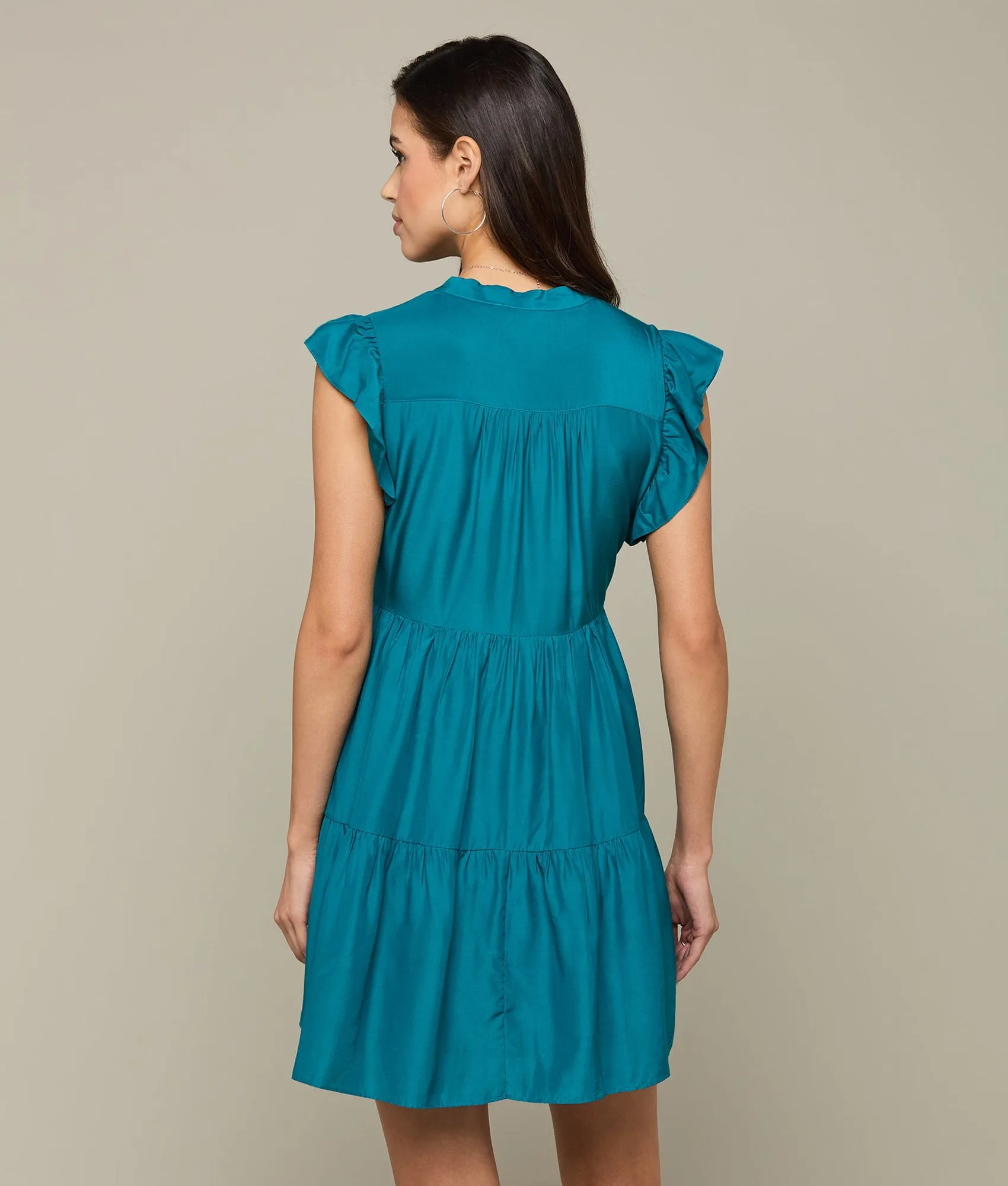 Neelie Button Dress :: Teal