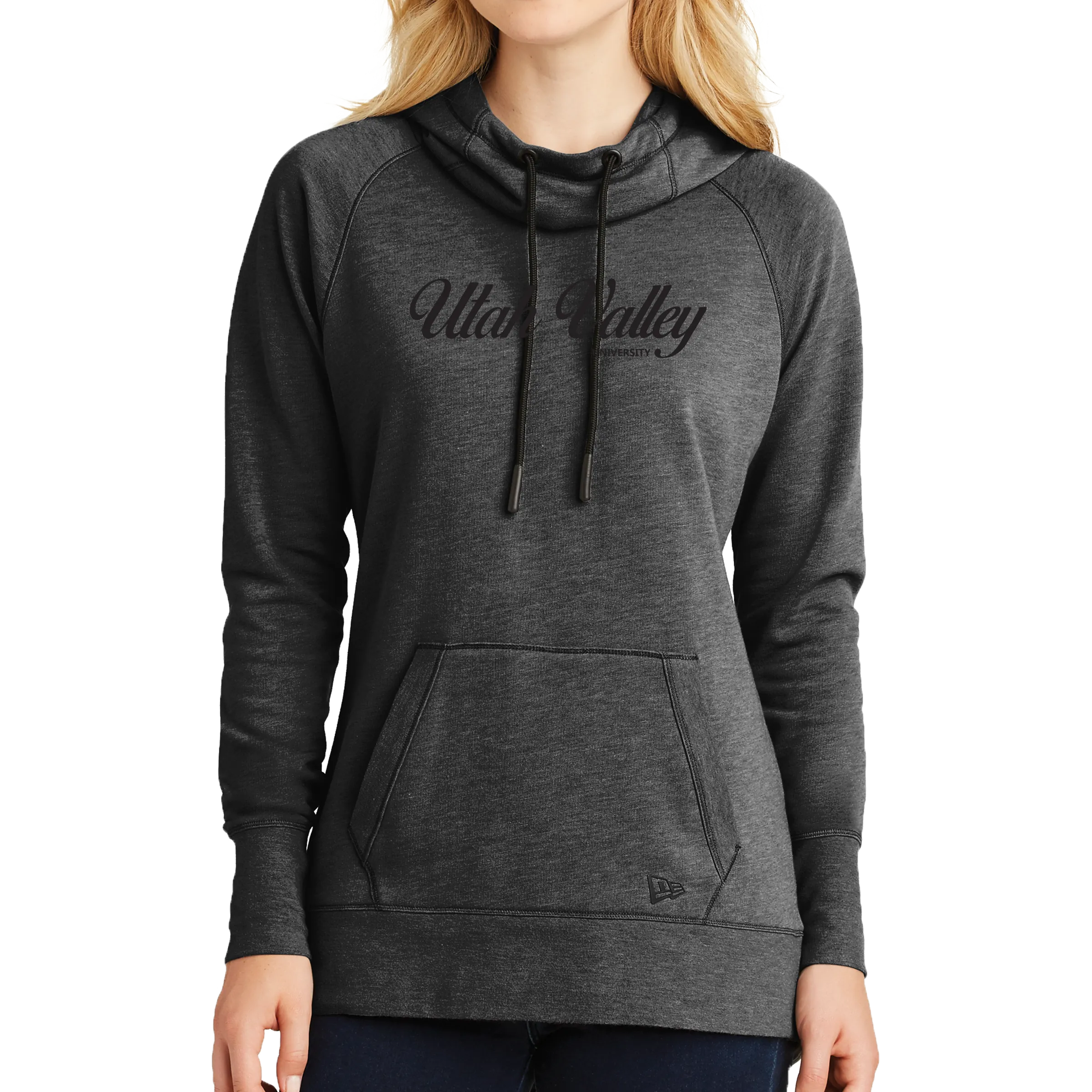 New Era Ladies Tri-Blend Fleece Pullover Hoodie- UV Cursive