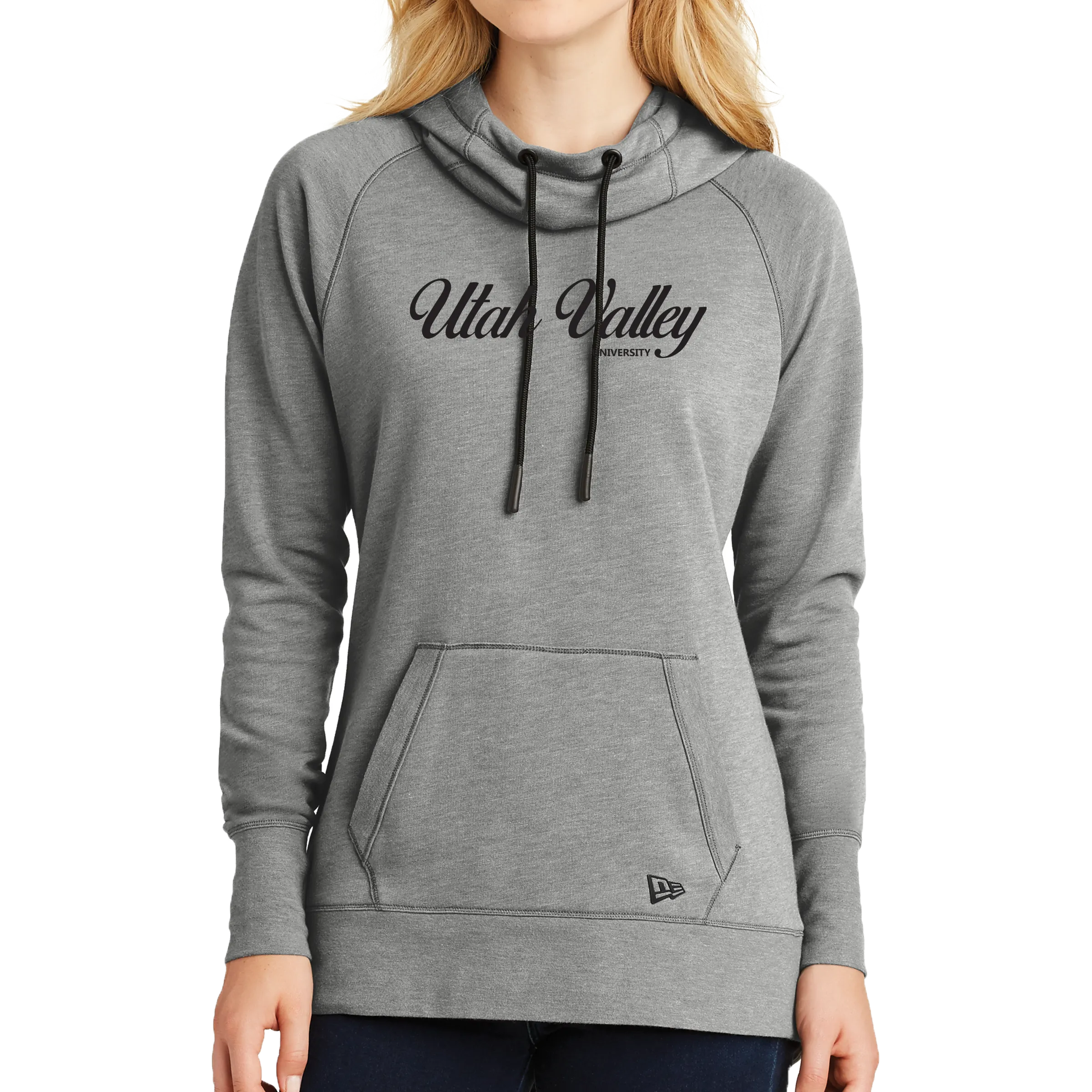 New Era Ladies Tri-Blend Fleece Pullover Hoodie- UV Cursive