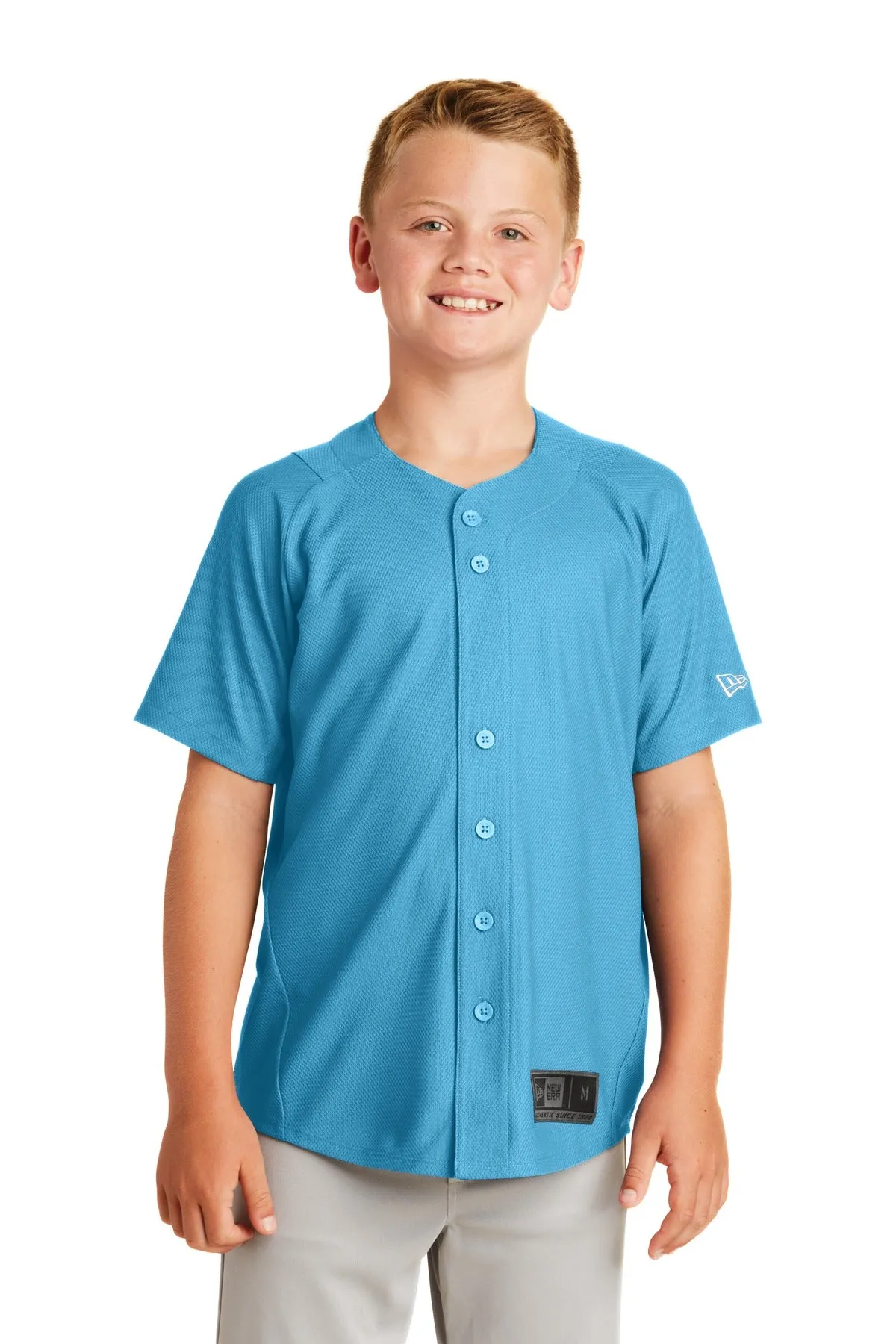 New Era Youth Diamond Era Full-Button Jersey. YNEA220