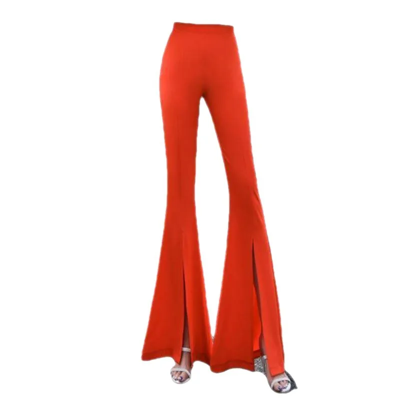 New Thin Split Bell Bottoms Women's High Waist Slim Fit