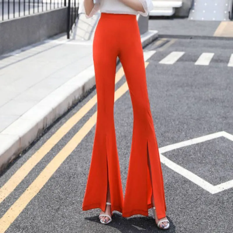 New Thin Split Bell Bottoms Women's High Waist Slim Fit