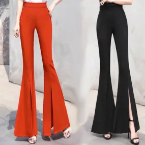 New Thin Split Bell Bottoms Women's High Waist Slim Fit