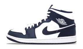 nike Air Jordan 1 Mid White Metallic Gold Obsidian