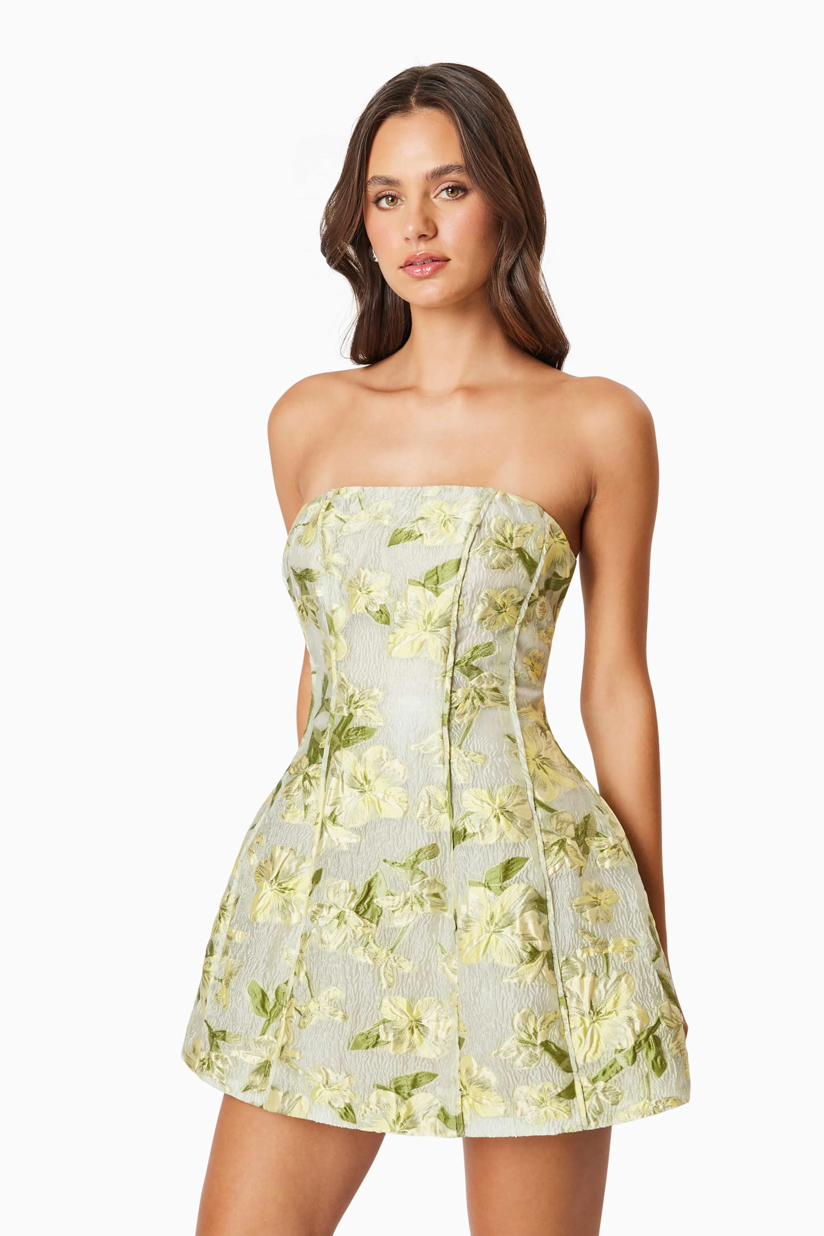 OMR x ELLIATT: Green Strapless Darner Dress - Pre Order