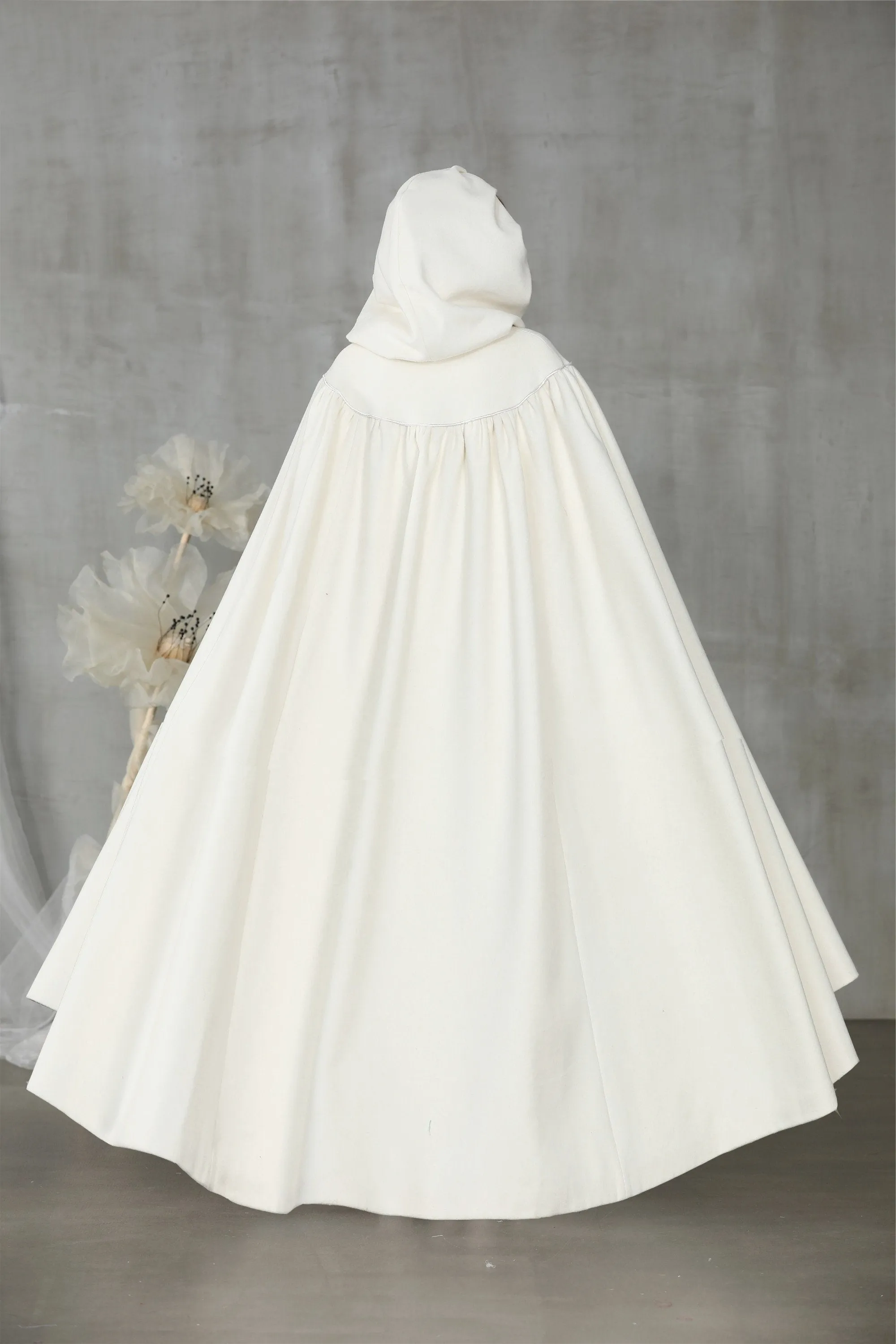 Perfumer 33 | white wool cloak wedding cape