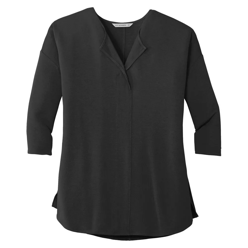 Port Authority® Ladies Concept 3/4-Sleeve Soft Split Neck Top