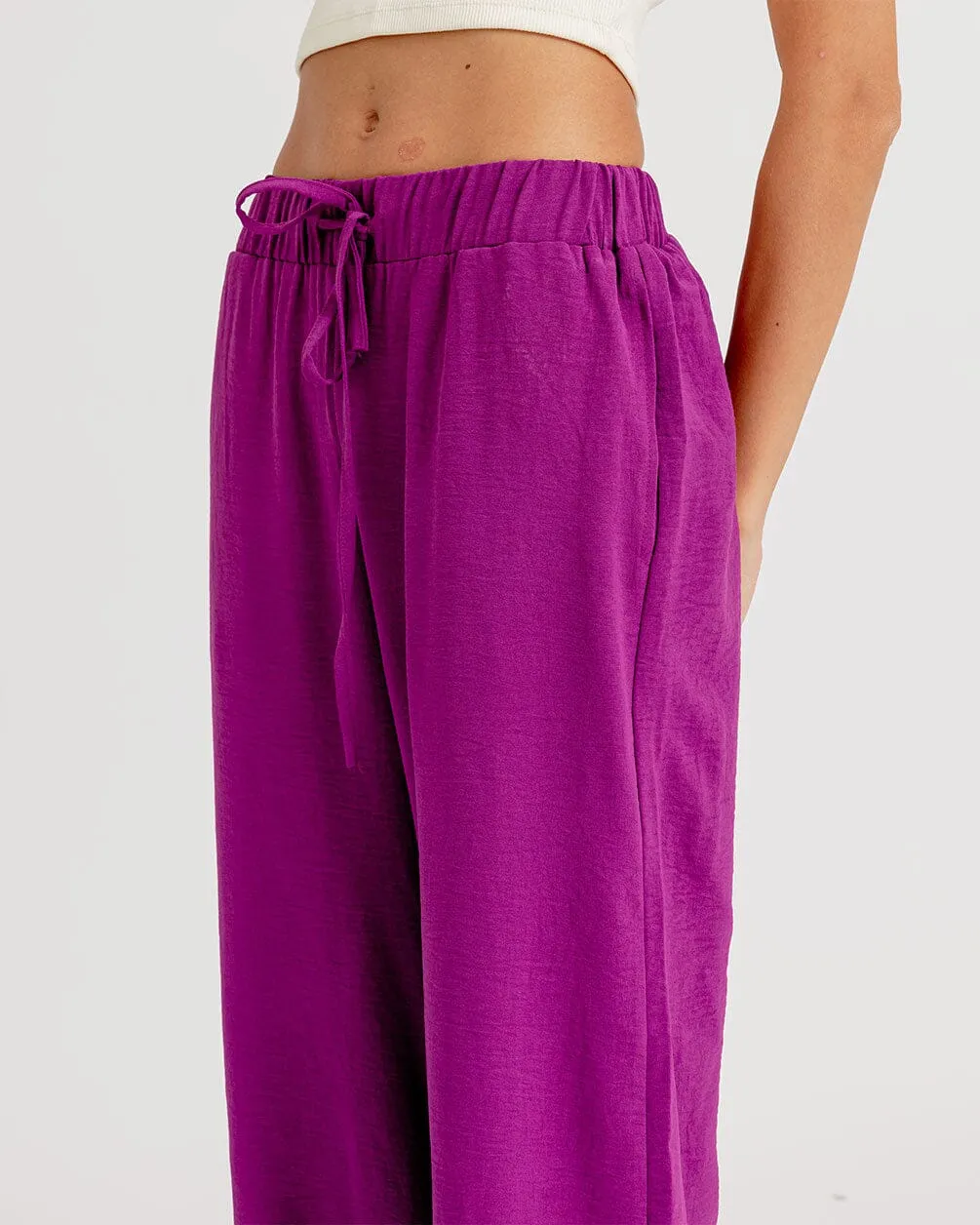 Purple Flowy Pants