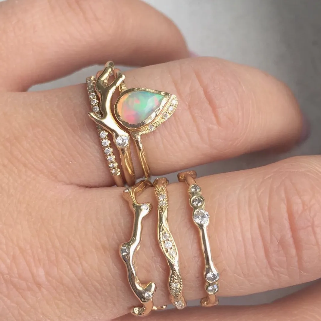 Raindrop Opal Ring