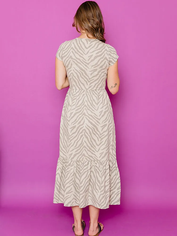 Randi Midi Dress - Savanna Stripe