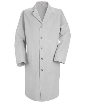 Red Kap 41.5 Inch Men's Button Front Grey Medical Lab Coat