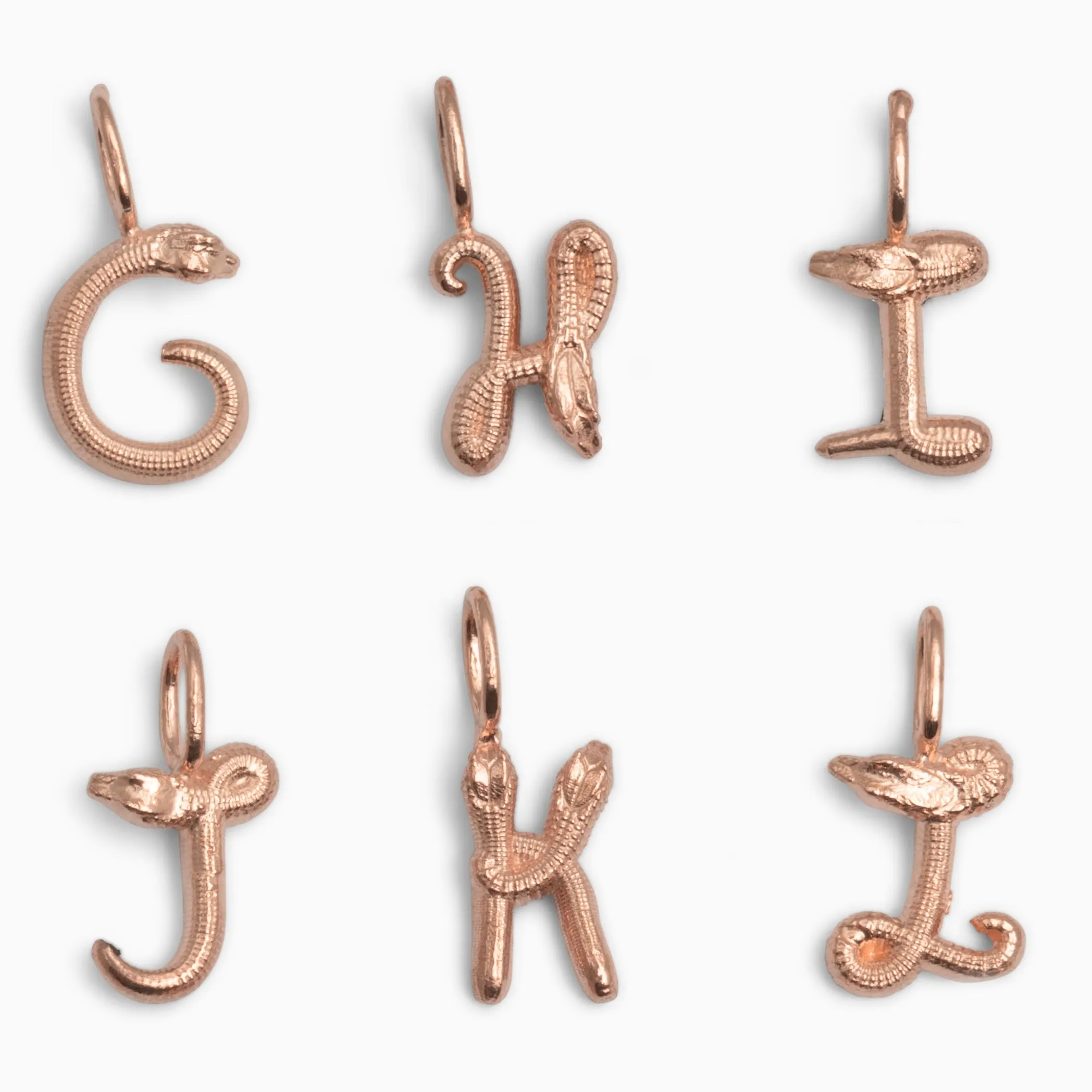 Rose Gold Nagini Letter Charm