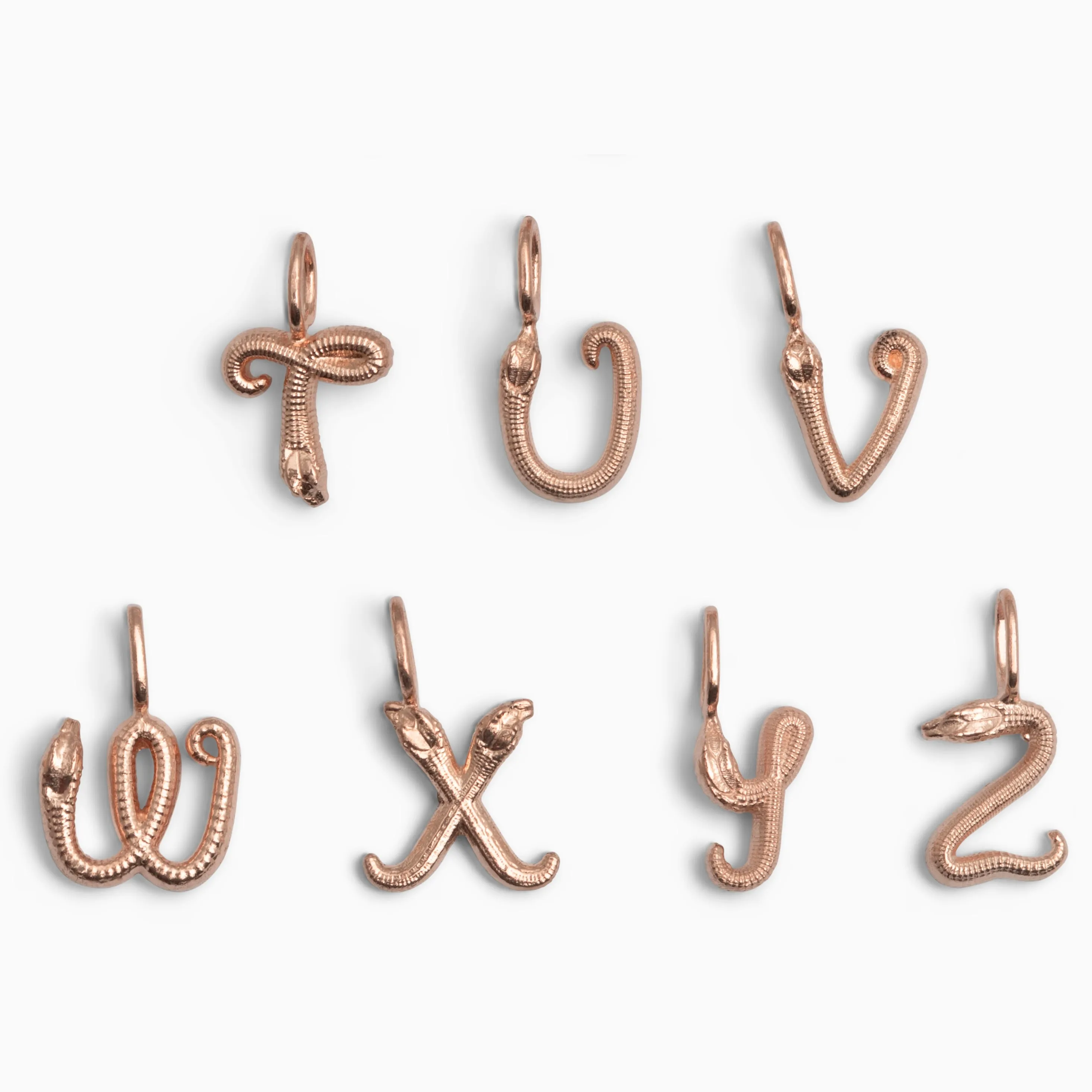 Rose Gold Nagini Letter Charm