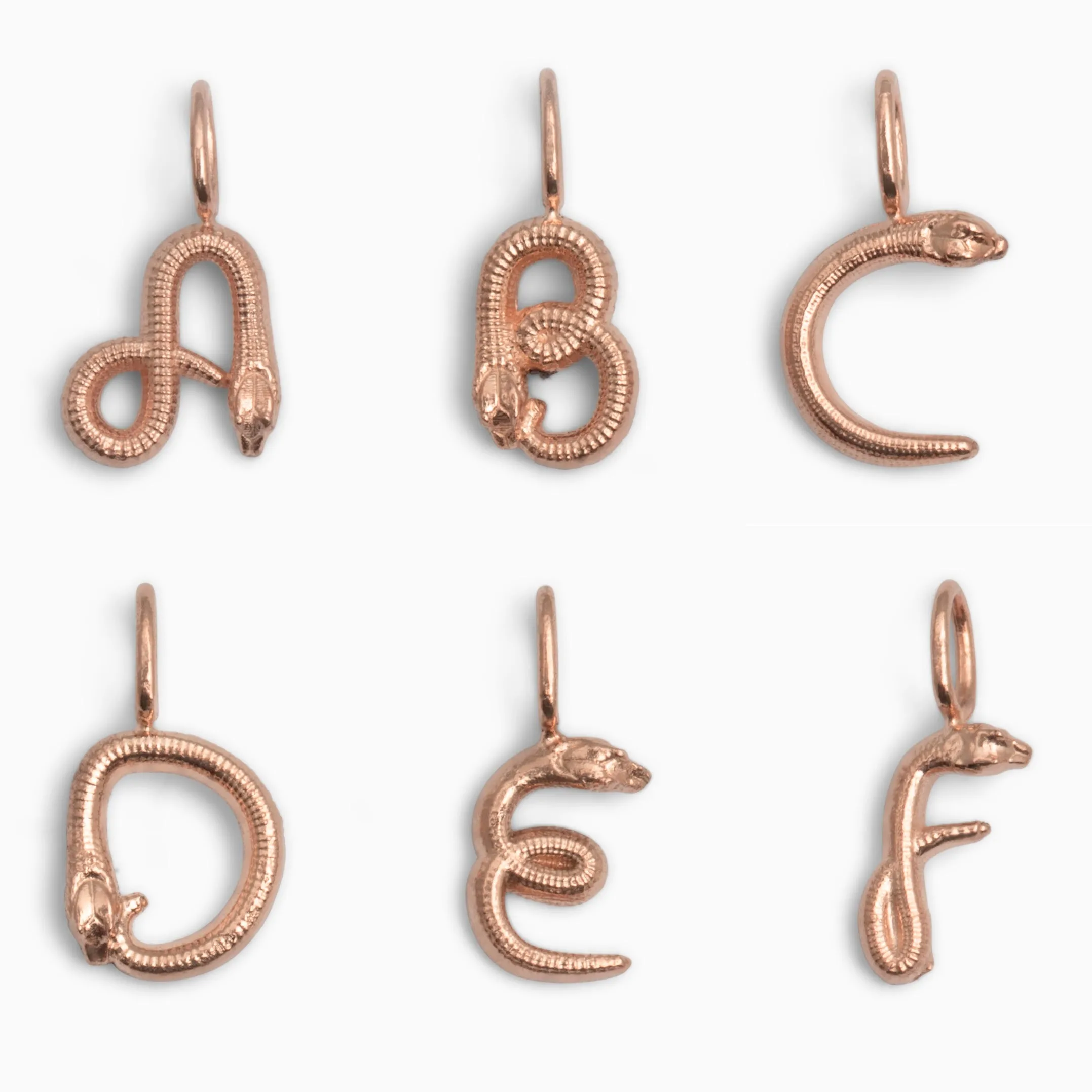 Rose Gold Nagini Letter Charm