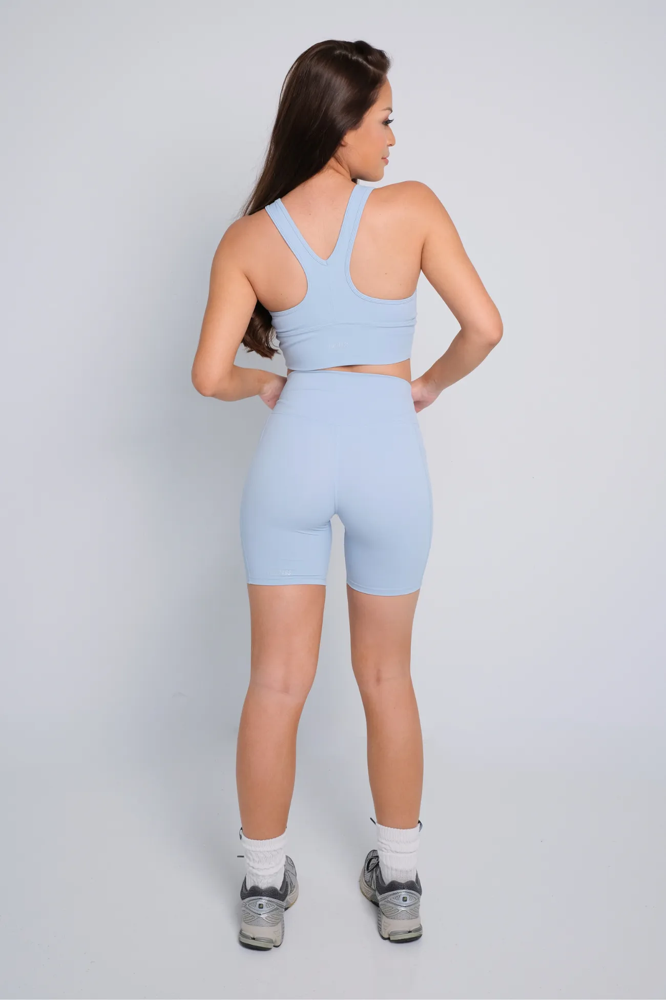 Ruched Sports Bra - Baby Blue