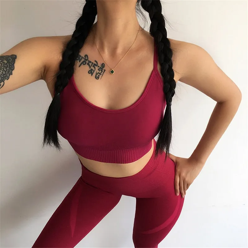 Seamless Strappy Sports Bra