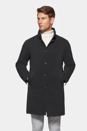 Slim Down Lined Trench, Black