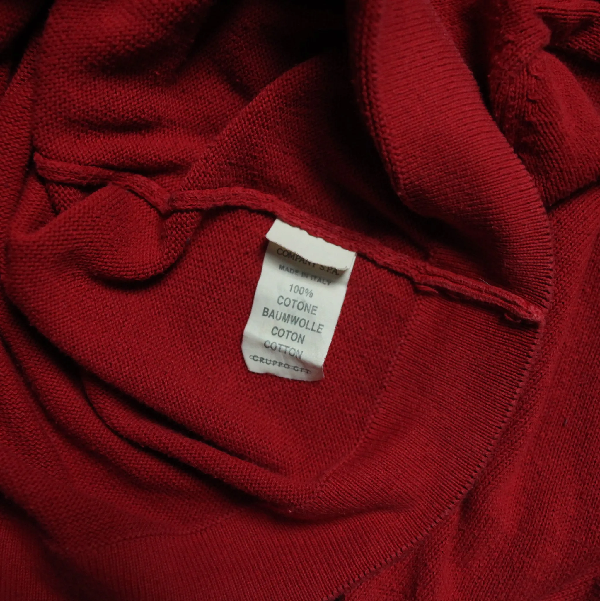 Stone Island SS 1994 Red Crew Neck Knit