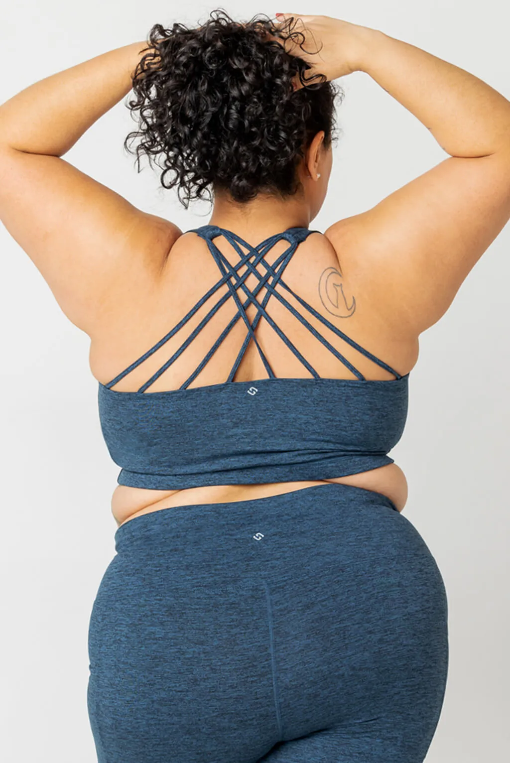 SuperSoft Strappy Bra - Heather Navy